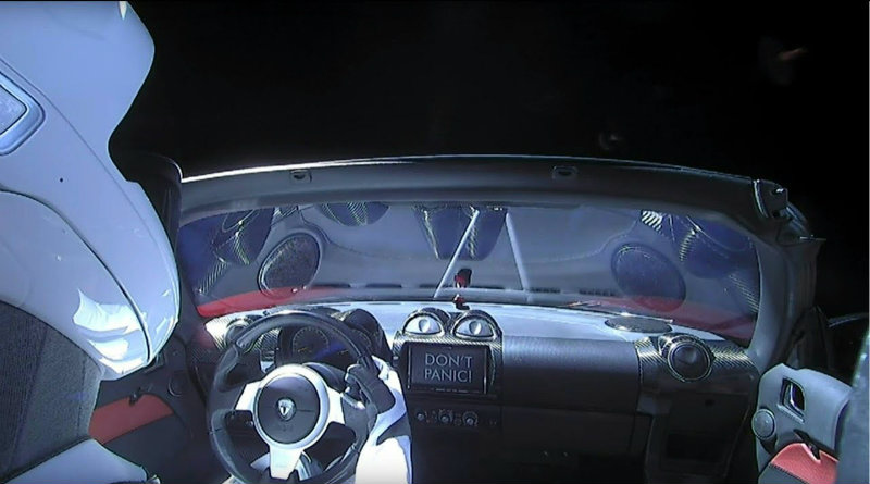 Tesla в космосе | Фото: ytimg.com