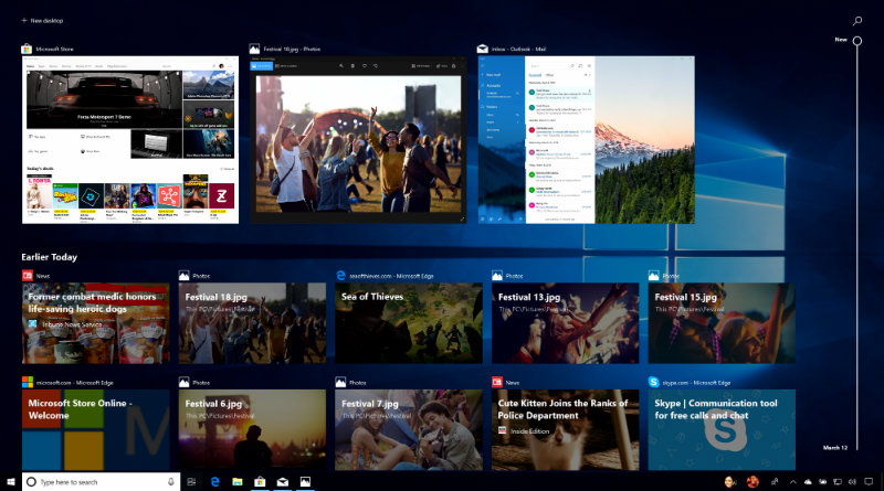 Windows 10 Timeline | Фото: Microsoft