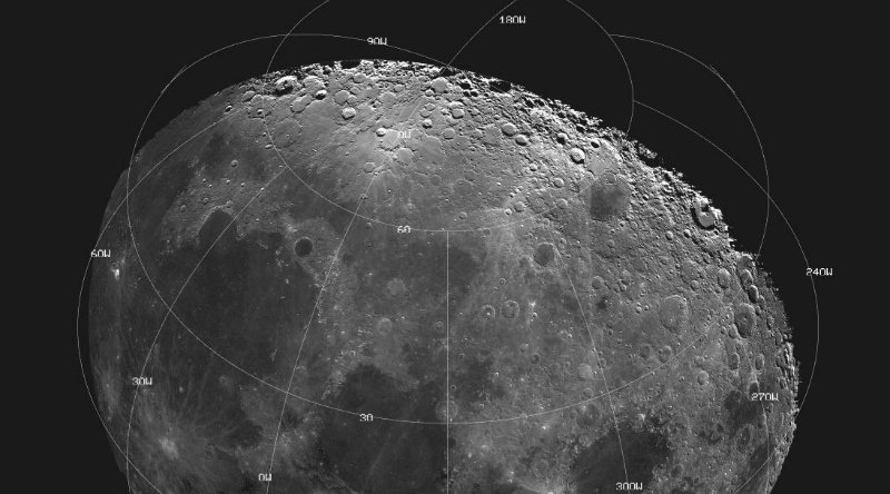 Карта луны высокого разрешения в реальном времени