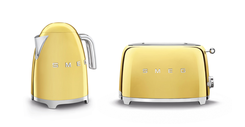 Smeg выпустил тостер и чайник в золотых цветах - Чудо техники
