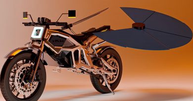 Самозаряжающийся мотоцикл SOLARIS с солнечными панелями