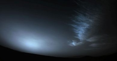 NASA показало движение серебристых облаков в атмосфере Марса